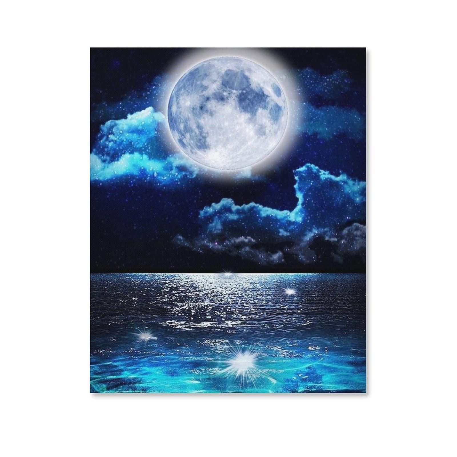 Amazon.co.jp: 絵画 海の月インテリア 絵画 ファンタジー天体